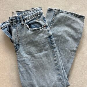 Abercrombie Light Blue Denim Jeans Size 29 / 8R Ankle Straight Ultra High Rise